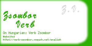 zsombor verb business card